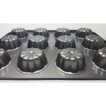 Baking tray, 12 muffins, flower type